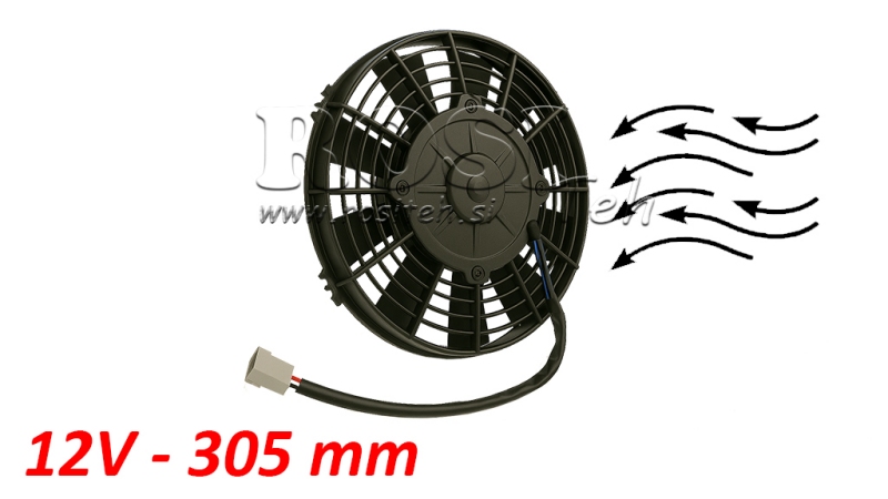 VENTILATEUR AXIAL 305MM PUSH 12V