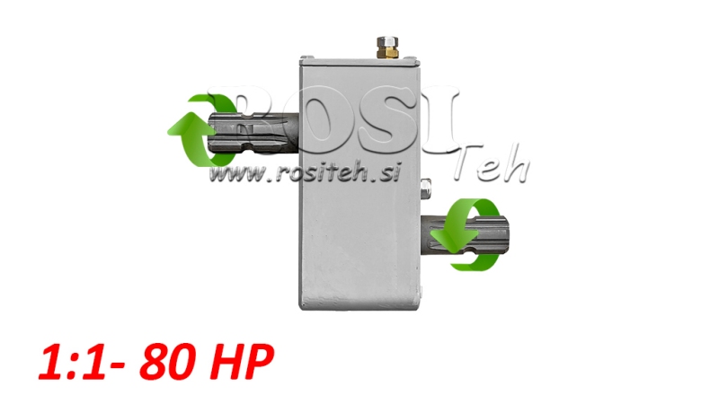 BOÎTE DE VITESSE DE TRACTEUR - INVERSION 1:1 (80HP-60KW) MALE-MALE