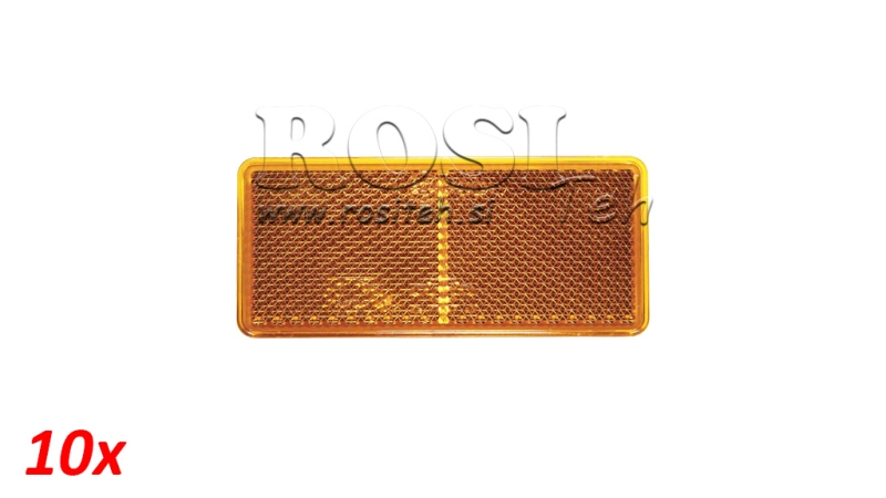 RÉFLECTEURS RECTANGULAIRES ORANGE 105X48 (10PCS)