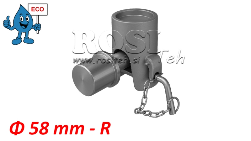 BALLE BASCULANTE POUR REMORQUE fi58 DROITE eco