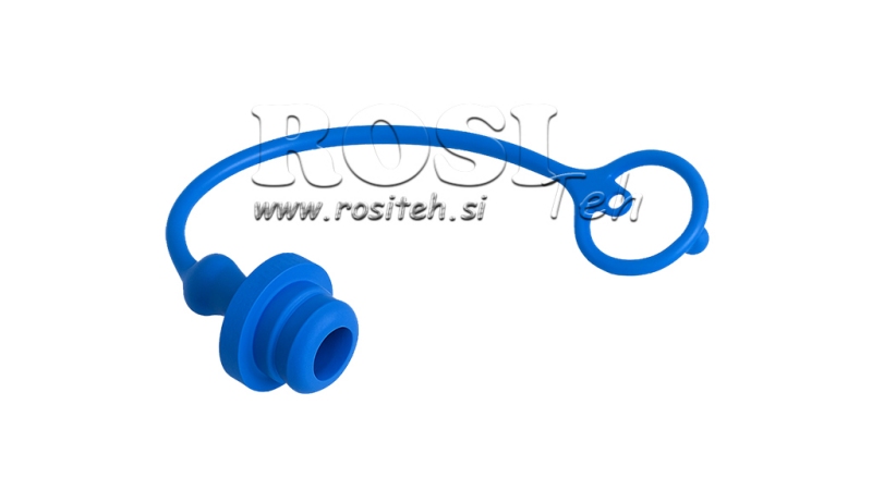 COUVERTURE EN CAOUTCHOUC PROTECTRICE BLEUE - RACCORDS RAPIDES FEMELLES