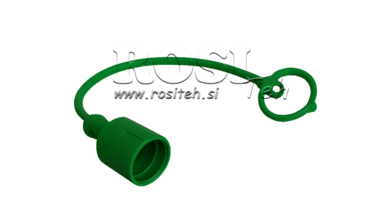 COUVERCLE EN CAOUTCHOUC PROTECTEUR VERT - RACCORDS RAPIDES MALE