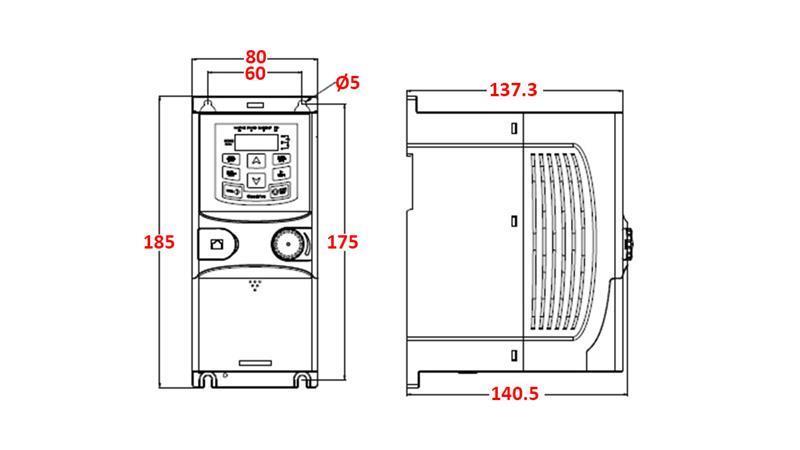 CONVERTISSEUR DE FRÉQUENCE-INVERSOR 3Phase 1.5kW GD20-1R5G-4-EU