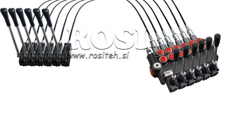 JOYSTICK DVOJNA ROČICA 1 met. HIDRAVLIČNI VENTIL 6xP80 lit.