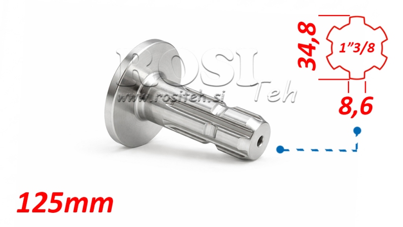 ADAPTATEUR CARDAN AVEC BRIDE 1-3/8 (125 mm)