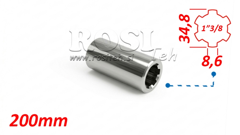 ADAPTATEUR CARDAN BAGUE 1-3/8 (200 mm)