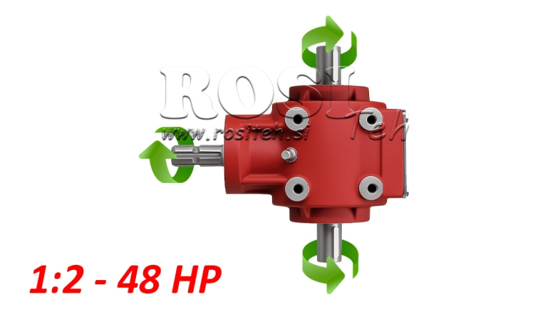 BOÎTE DE VITESSE ANGULAIRE PTO-R11S 1:2 (48HP-35KW)