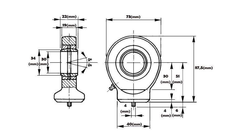 roulement de soudure rond avec lubrification fi 30/40
