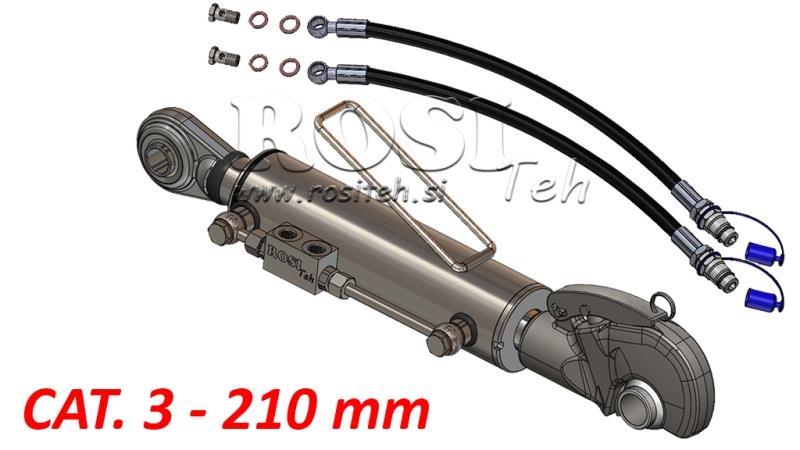 BARRE DE POUSSEE 3ÈME POINT HYDRAULIQUE AVEC CROCHET AUTOMATIQUE - CAT. 3 - 80/40-210 (90-210 HP) (32,2 mm)