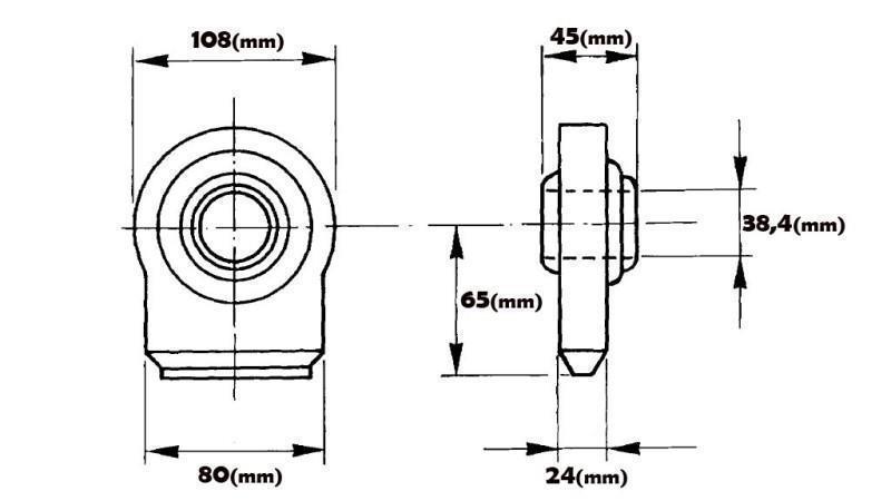 ROTULE A SOUDER POUR VERIN HYDRAULIQUE – ROTULE PLATE CATEGORIE 3 Ø38,4/80