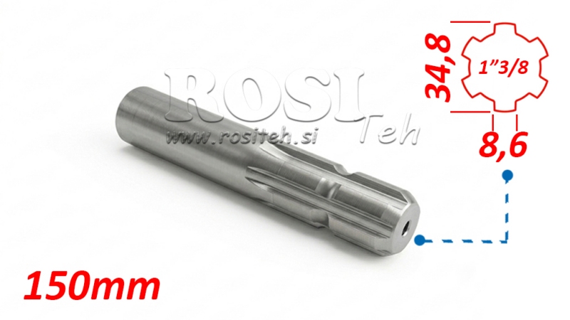 ADAPTATEUR CARDAN 1-3/8 STANDARD (150 mm)