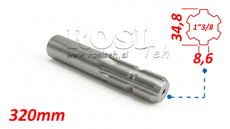 ADAPTATEUR CARDAN 1-3/8 STANDARD (320 mm)