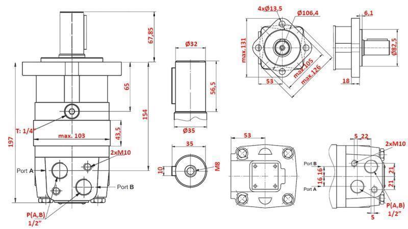 MOTEUR HYDRAULIQUE MS 250