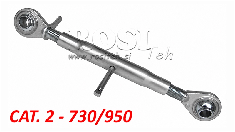 BARRE DE POUSSEE 3EME POINT MÉCANIQUES POUR TRACTEUR A FILETAGE STANDARD - CAT. 2 - M30X3 - 730/950