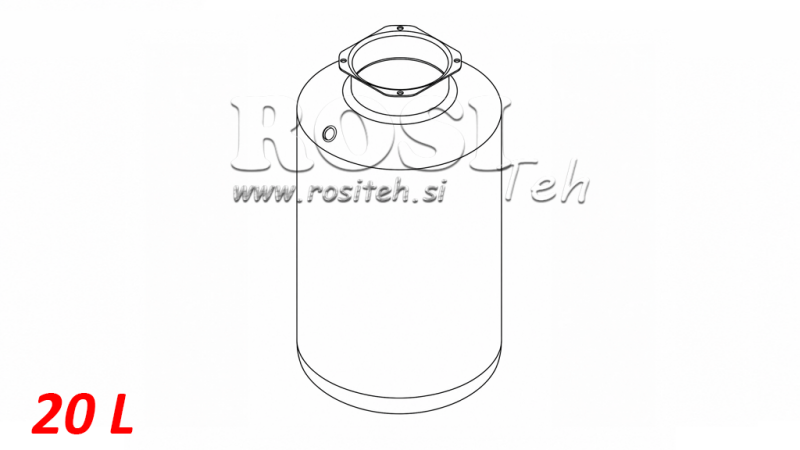 RÉSERVOIR MÉTALLIQUE ROND PP 20 LITRES HORIZONTAL-VERTICAL