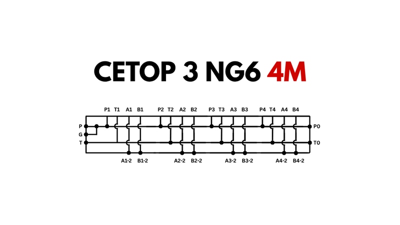 EMBASE 4 POSTES CETOP 3 SANS LIMITEUR DE PRESSION