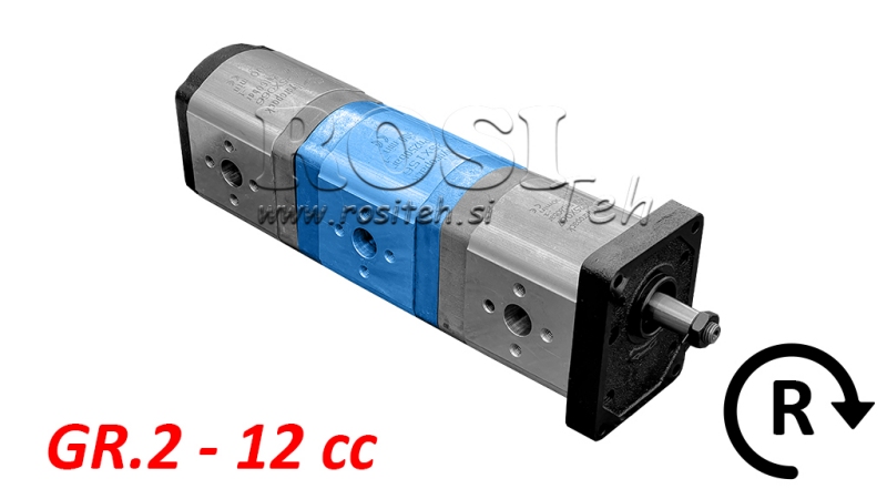 POMPE HYDRAULIQUE INTERMEDIAIRE GROUPE 2 – 12 cm³ – ROTATION A DROITE (REFERENCE : 20C12X156)
