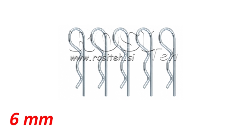 ENSEMBLE DE CLIPS DE SÉCURITÉ SIMPLE Φ 6,0 MM (5PCS)