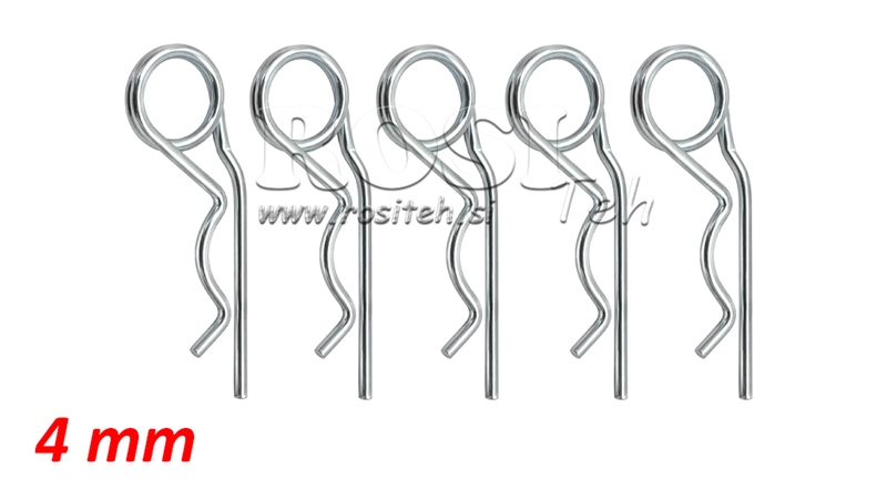 LOT DE CLIPS DE SECURITE DOUBLES Φ 4 MM (5PCS)