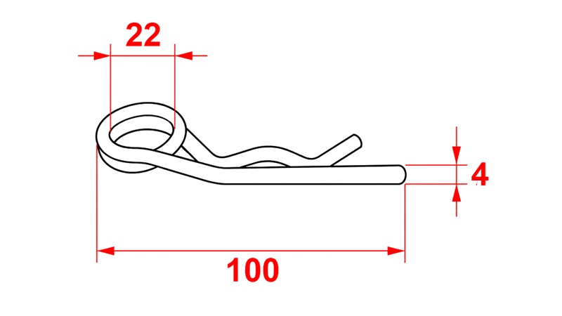 LOT DE CLIPS DE SECURITE DOUBLES Φ 4 MM (5PCS)