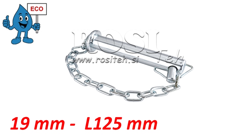 GOUPILLE DE SECURITE AVEC CHAINETTE- ECO 19MM - L125MM