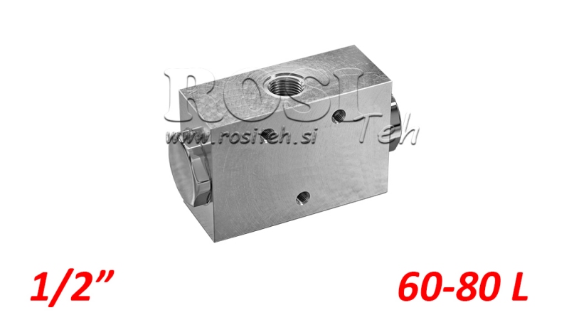 DIVISEUR DE DEBIT HYDRAULIQUE V1027 DFL 60-80 LIT - 3/8 - 250 BAR (MAX.300 BAR) BOITIER EN METAL