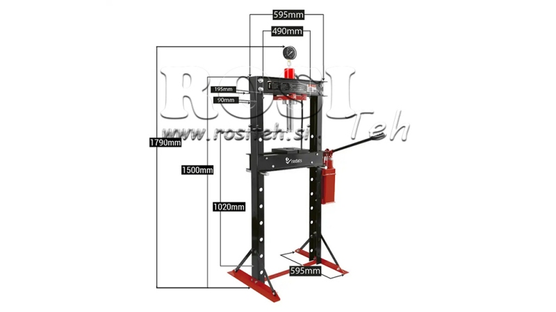 DELAVNIŠKA HIDRAVLIČNA STISKALNICA ZA LEŽAJE 20T - dvohitrostna