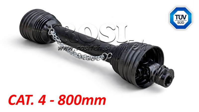 ARBRE À CARDAN CERTIFIÉ CE PROFI LINE CAT.4 LONGUEUR 800mm