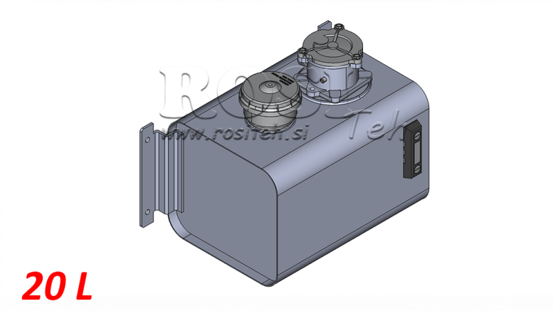 TANK EN MÉTAL SUPÉRIEUR 20 LIT 265X290X400MM