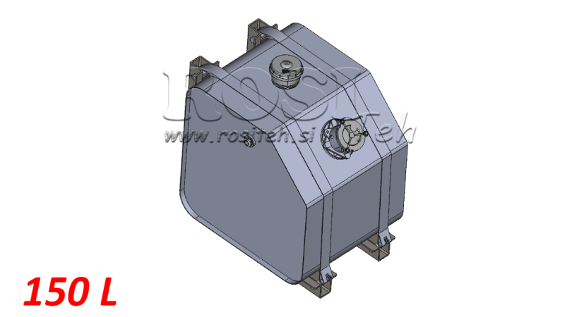 TANK EN MÉTAL SUPÉRIEUR 150 LIT 600X600X500MM