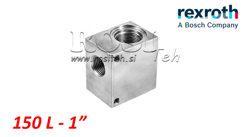 CORPS / BOITIER ALUMINIUM POUR ELECTROVANNE A CLAPET 2/2  (2 VOIES ) -REXROTH G1-150-L/MIN
