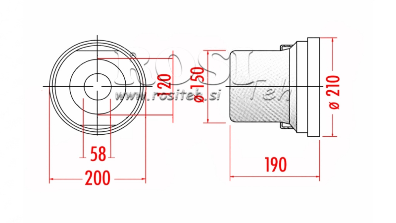 PROTECTION CARDAN PVC 210x190x150