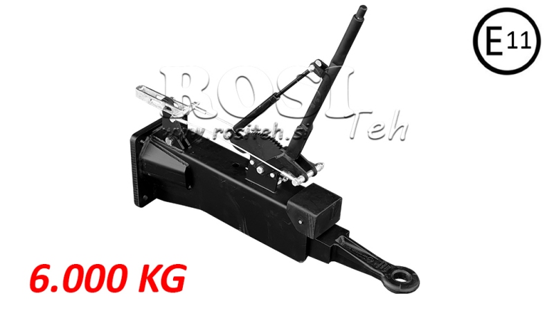 ATTELAGE - CONNEXION TRACTEUR REMORQUE 6 000/1 600 KG (CERTIFICAT E11)