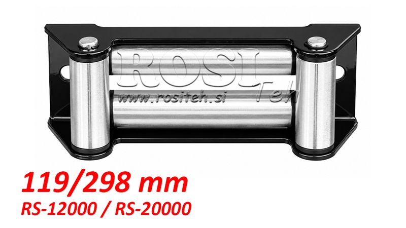 GUIDE À ROULEAUX POUR CÂBLE EN ACIER (RS-12000 / RS-20000) - 119 x 298 mm