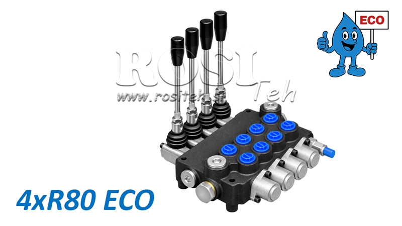 HIDRAVLIČNI ROČNI VENTIL – RAZVODNIK 4-SEKCIJSKI 4xR80 ECO