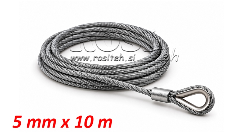 CÂBLE EN ACIER POUR TREUIL RS-3500 - 1585 kg