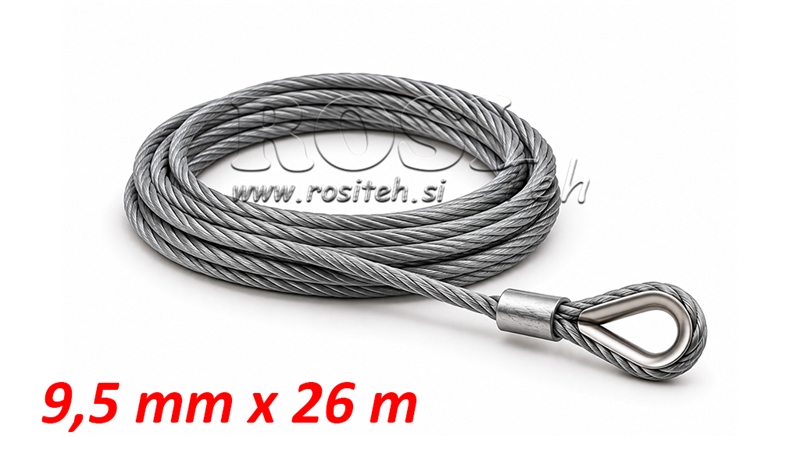 CÂBLE EN ACIER POUR TREUIL RS-12000 - 5443 kg