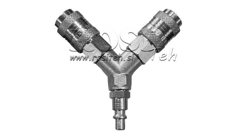 DISTRIBUTEUR DE RACCORDEMENT RAPIDE PNEUMATIQUE Y