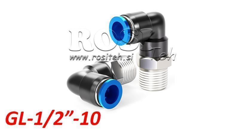 CONNEXION ANGULAIRE PNEUMATIQUE TPA AVEC FILET GL-012-10