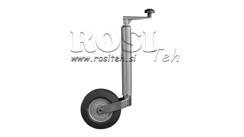 LIEN LATÉRAL FILETÉ AVEC ROUE POUR REMORQUES 220MM 150KG