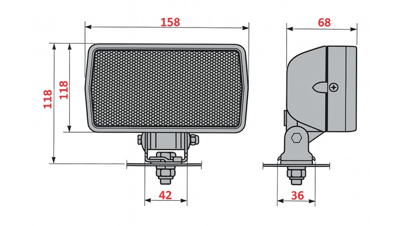 LUMIÈRE DE TRAVAIL TRACTEUR COBO HALOGÈNE