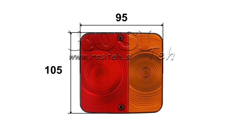 LUMIÈRE ARRIÈRE CARRE 2 POSITION