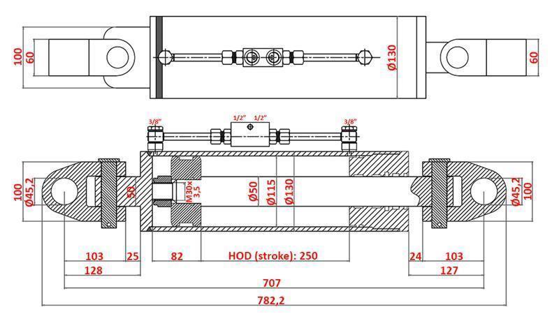 EXTRACTEUR HYDRAULIQUE SPÉCIAL - 4ème CLASSE 115/50-250 (180-380HP)(45.2mm)