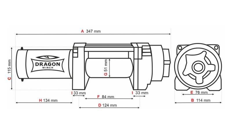 TREUIL ÉLECTRIQUE 12 V DWH 3500 HD - 1588 kg - CÂBLE SYNTHÉTIQUE