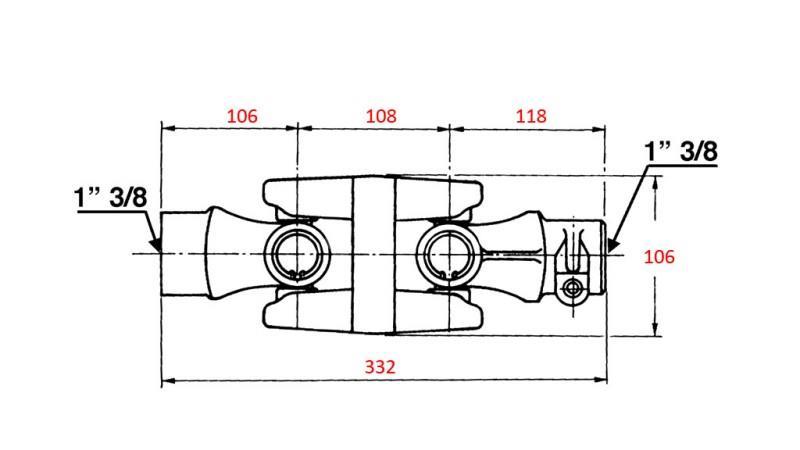 JOINT UNIVERSAL DOUBLE POUR CARDAN cat. 6