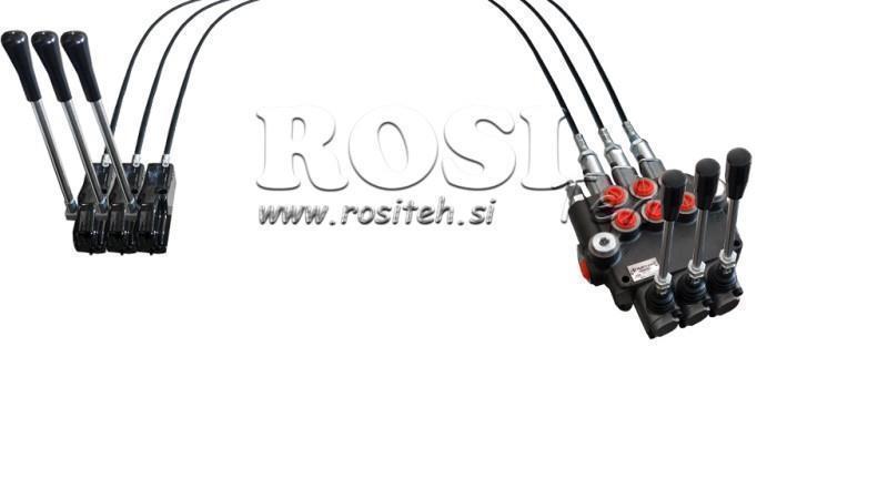 JOYSTICK DVOJNA ROČICA 2,5 met. HIDRAVLIČNI VENTIL 3xP40 lit.