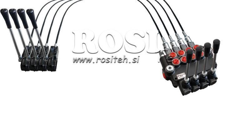 JOYSTICK DVOJNA ROČICA 2 met. HIDRAVLIČNI VENTIL 4xP40 lit.