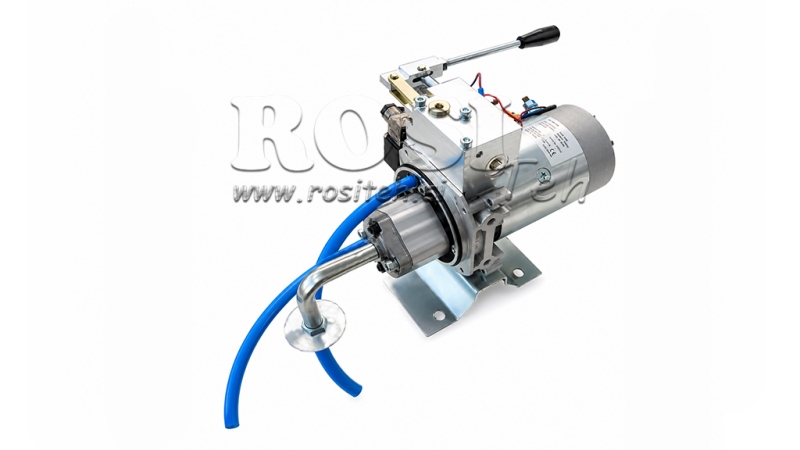 MINI HIDRAVLIČNI AGREGAT 24V DC - 2,2kW = 2,1cc - 8 lit - enosmerni sklop Z ROČNO ČRPALKO