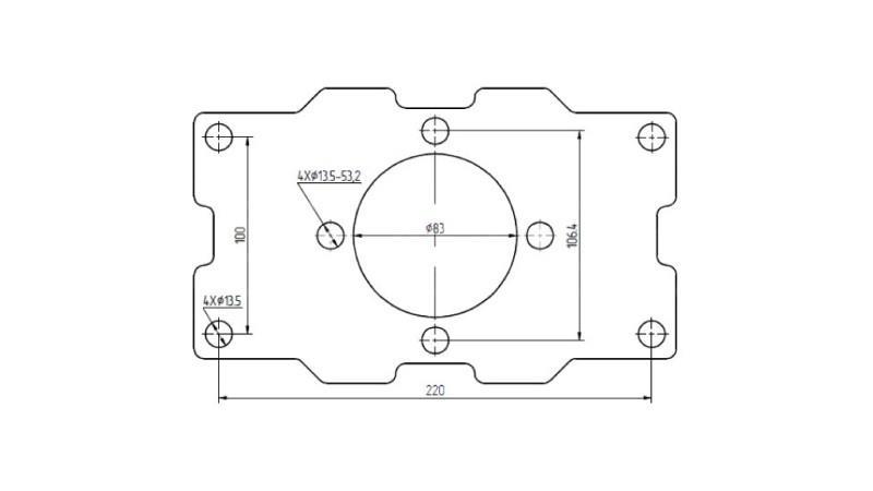 SUPPORT DE MOTEUR HYDRAULIQUE MP MR MS