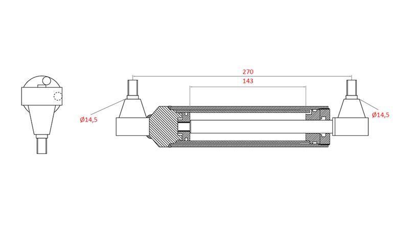 CYLINDRE DE DIRECTION HYDRAULIQUE MASSEY FERGUSON OEM-3401240M91, 0011403U91, 192749M92, 168009M92, 183